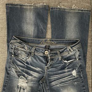 Premiere Ultra Distressed Boot Cut Jeans Size 7/8